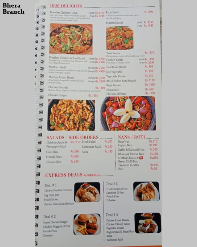 Salt'n Pepper Express menu
