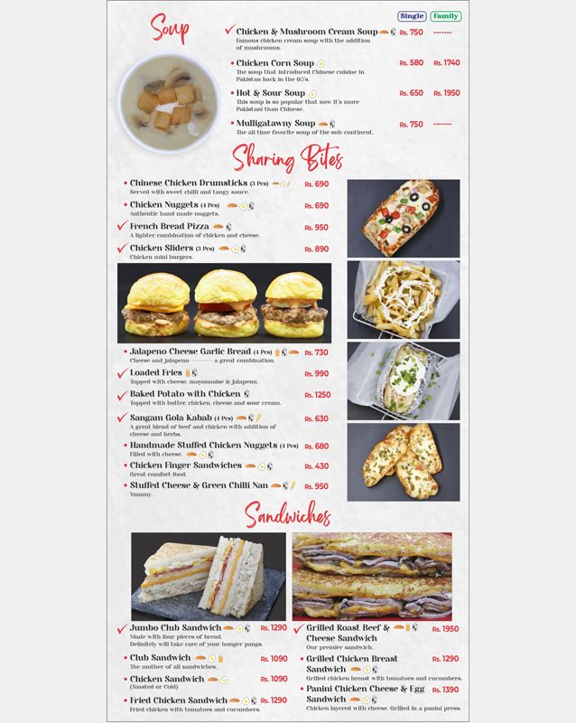 Salt'n Pepper Restaurant menu
