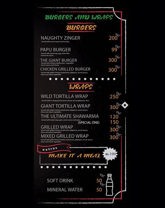 Sandwich Shop menu