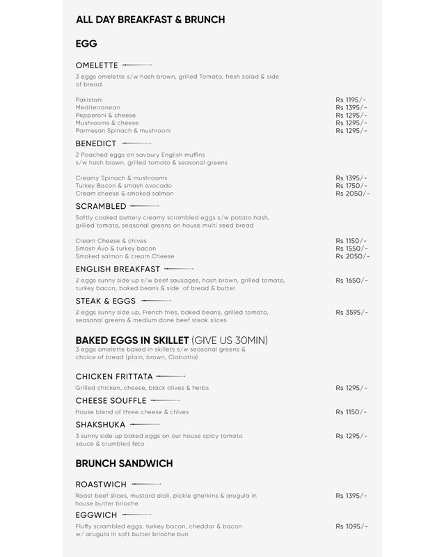 Sauté  menu