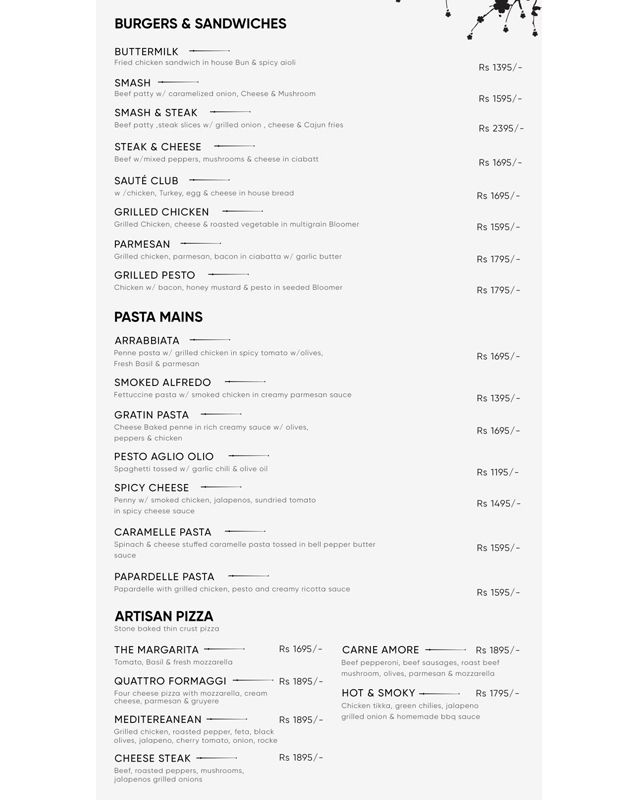 Sauté  menu