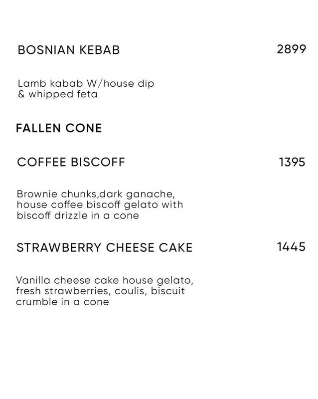 Sauté  menu