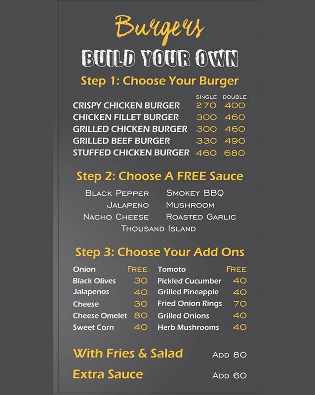 Say Cheese menu