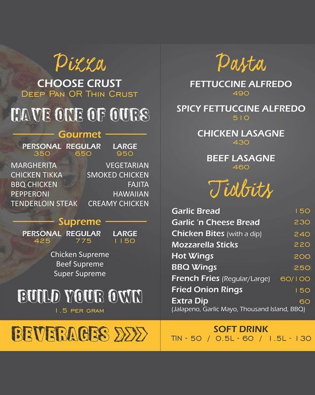 Say Cheese menu