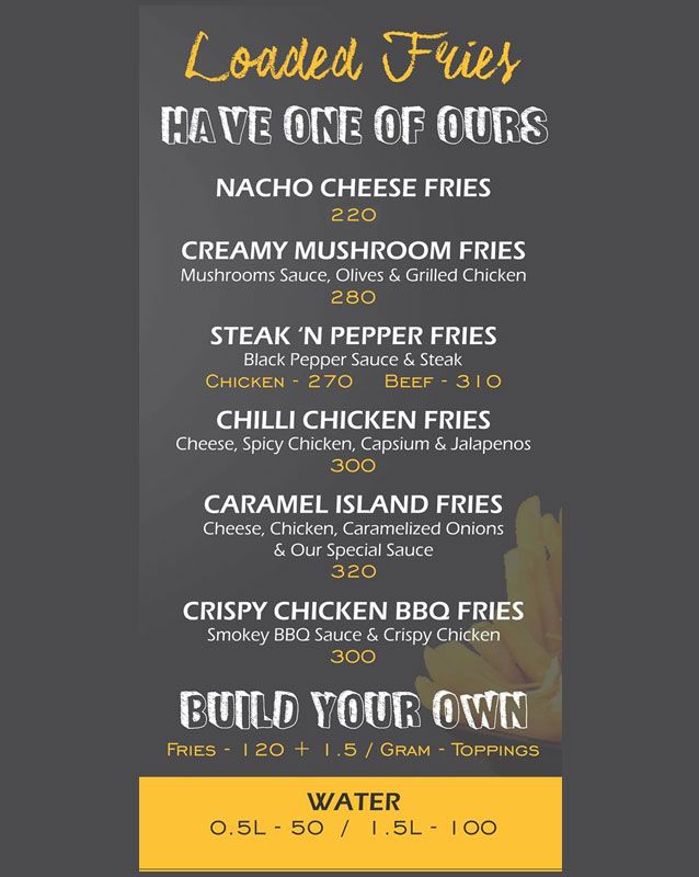 Say Cheese menu