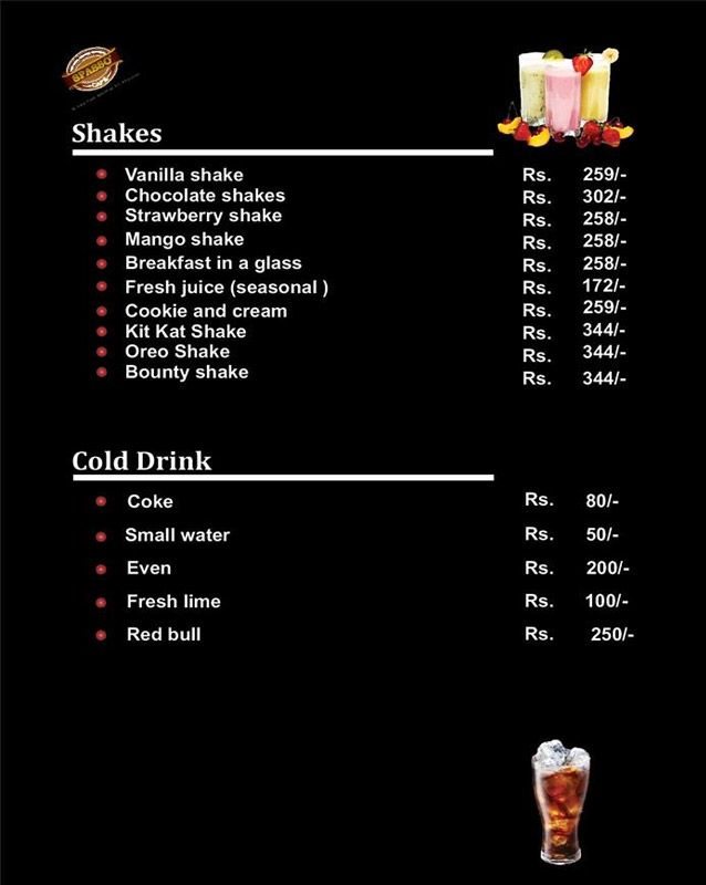 Spasso Cafe menu