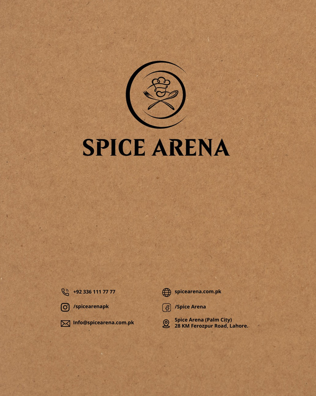 Spice Arena menu