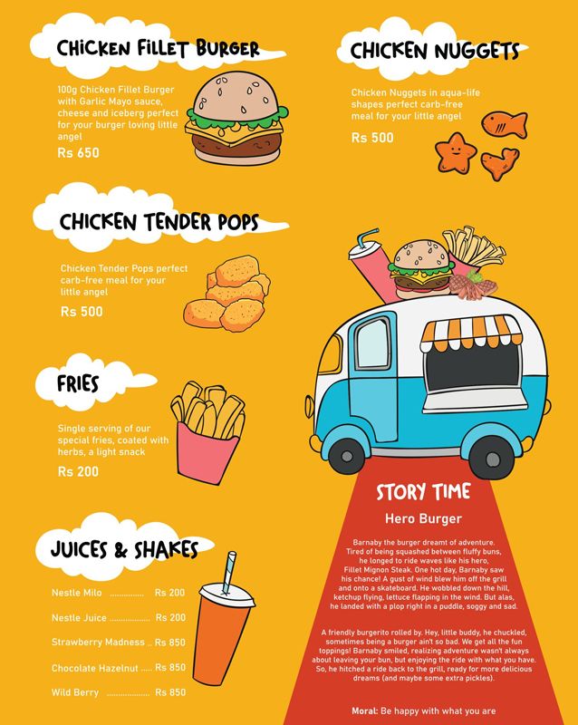Steak Away menu