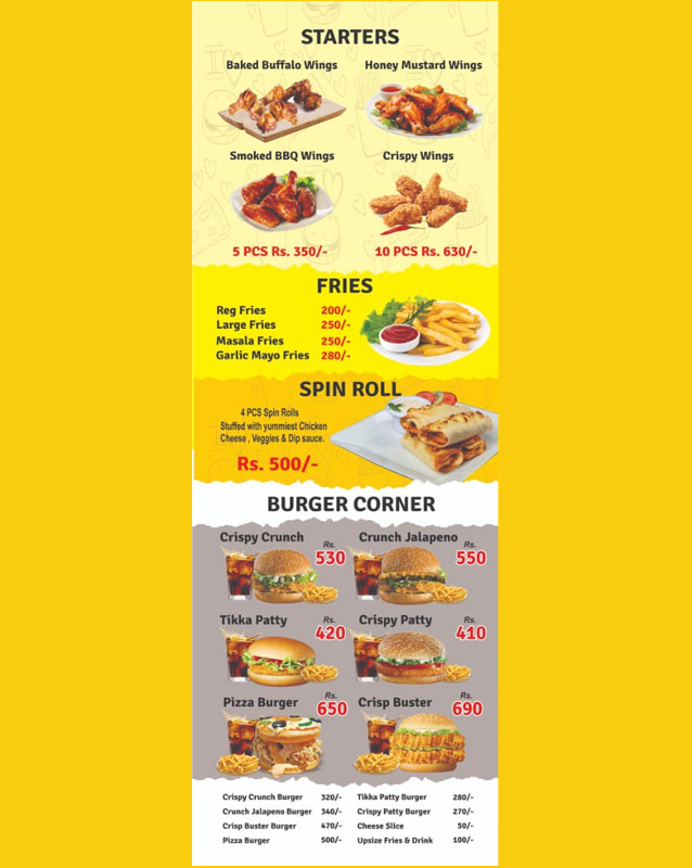 Stone Fire menu