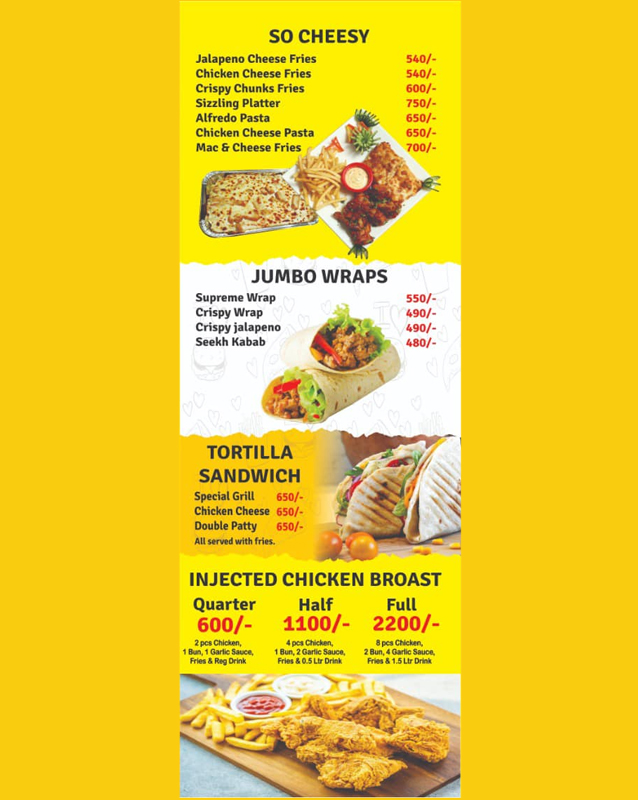 Stone Fire menu