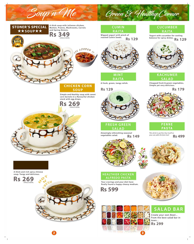 Stoner’s Family Restaurant menu