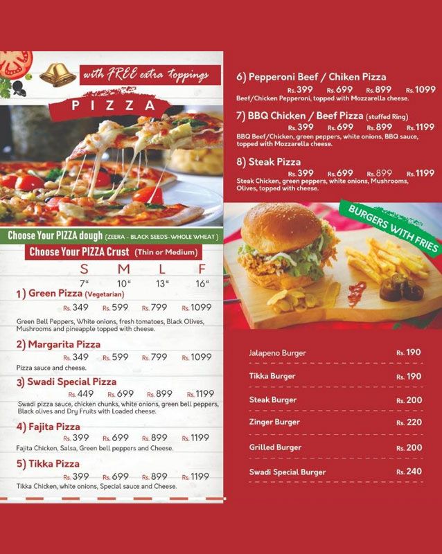 Swadi Rasoi menu