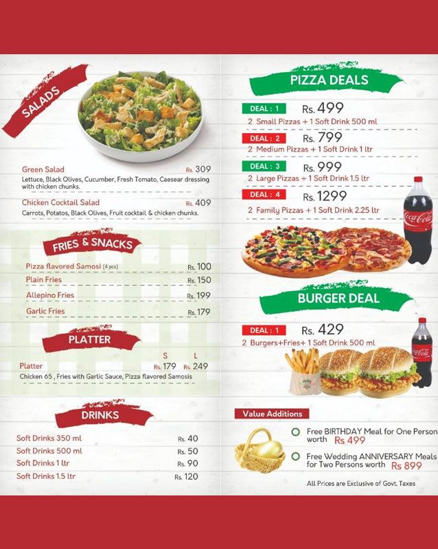 Swadi Rasoi menu