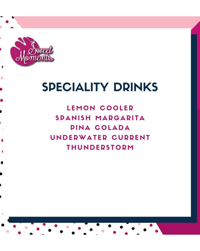 Sweet Moments menu