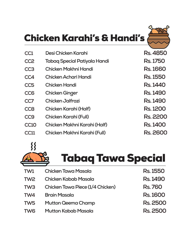 Tabaq menu