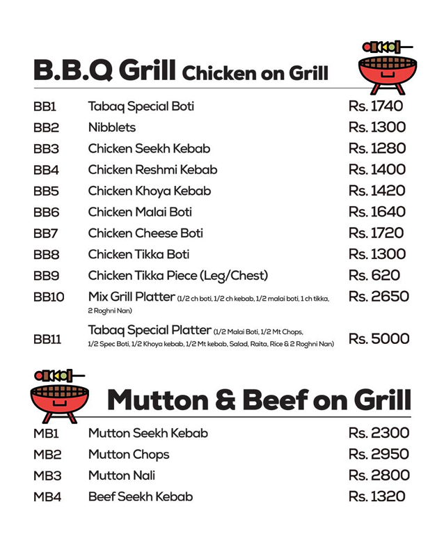 Tabaq menu