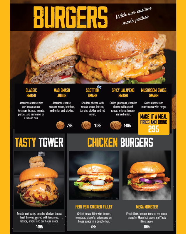 Tasty Bites Original menu