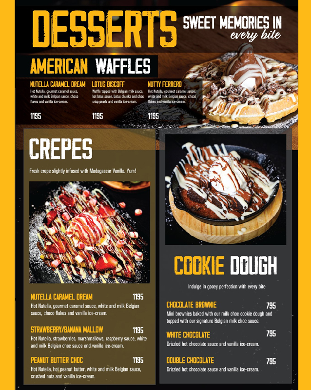 Tasty Bites Original menu
