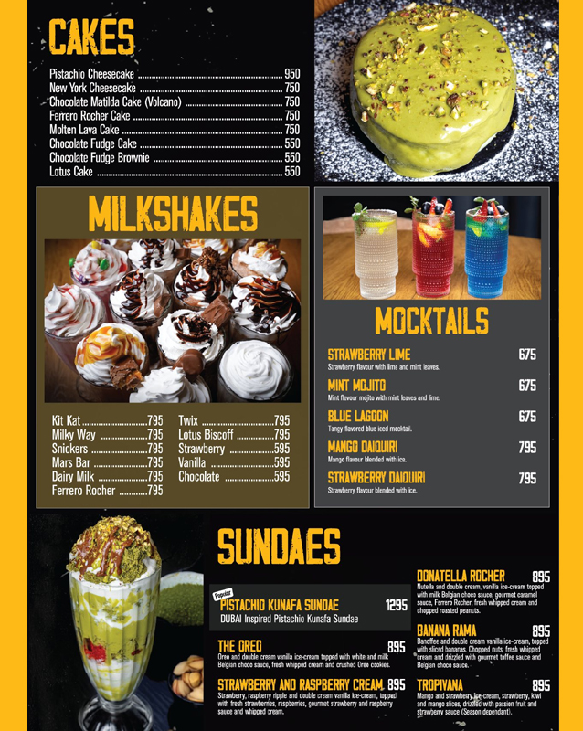 Tasty Bites Original menu