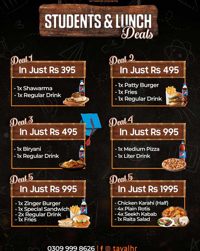 Tavah menu
