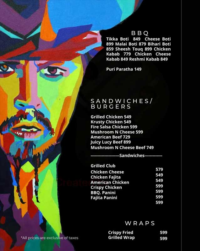 Temptations menu