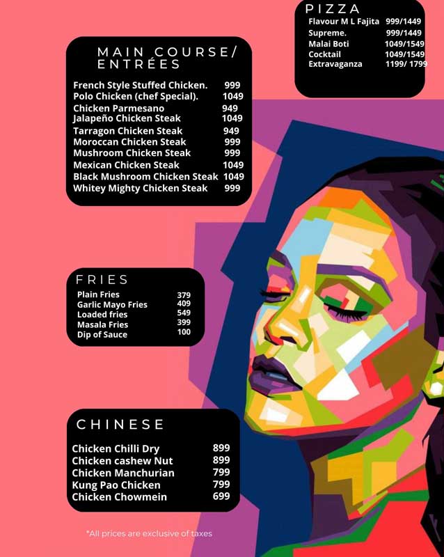 Temptations menu
