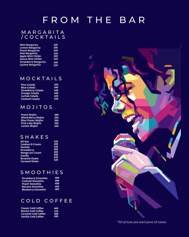 Temptations menu