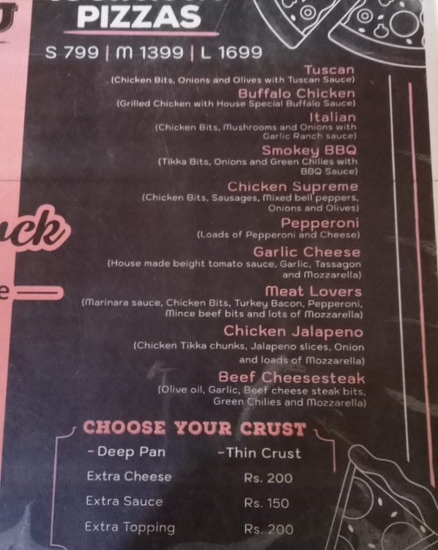 The Bismarck menu