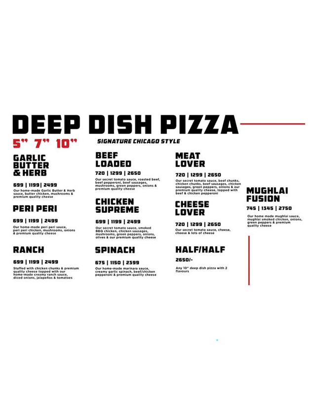 The Cheese Factor menu
