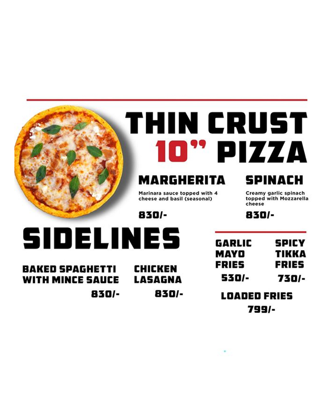 The Cheese Factor menu