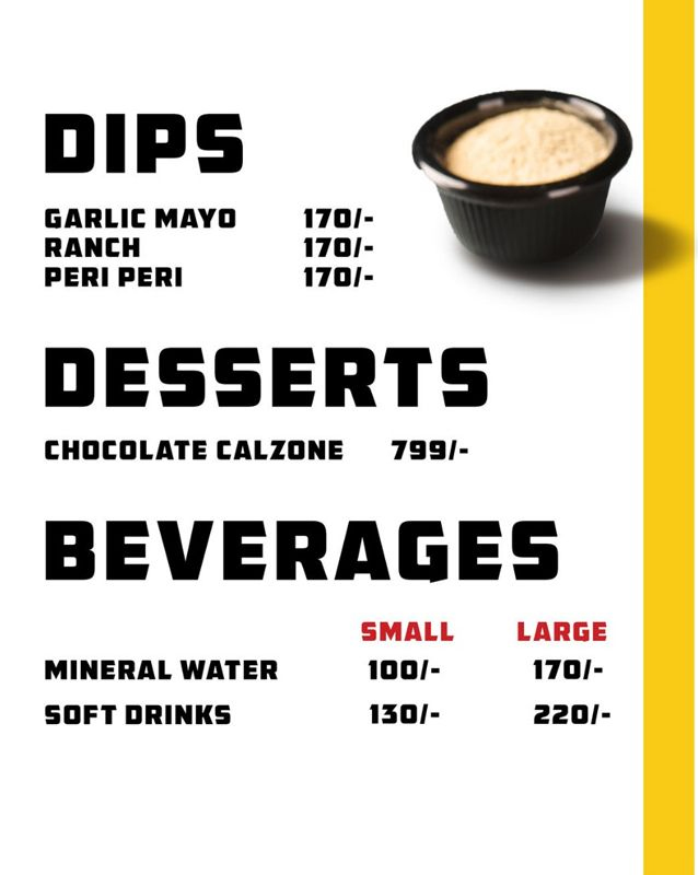 The Cheese Factor menu