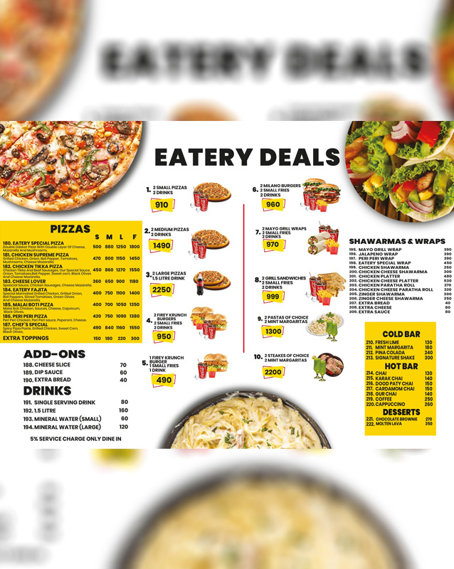 The Chicken Eatery menu