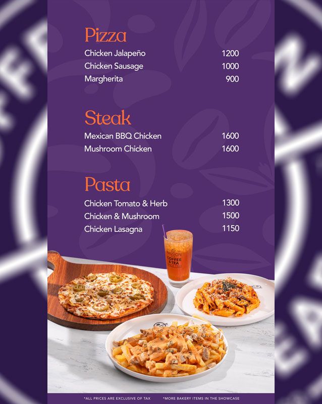 The Coffee Bean & Tea Leaf  menu