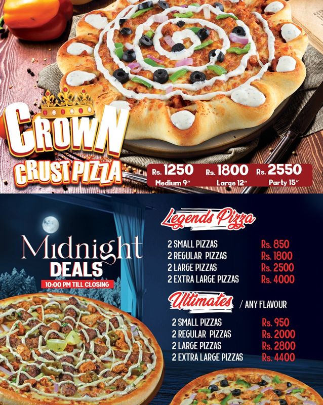 The Crust Pizza menu