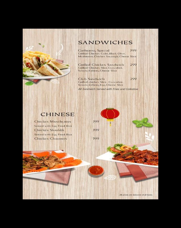 The Gathering menu