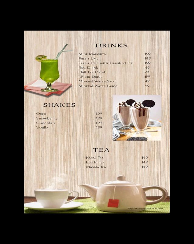 The Gathering menu