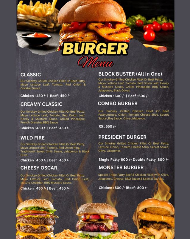 The Grill Spot menu