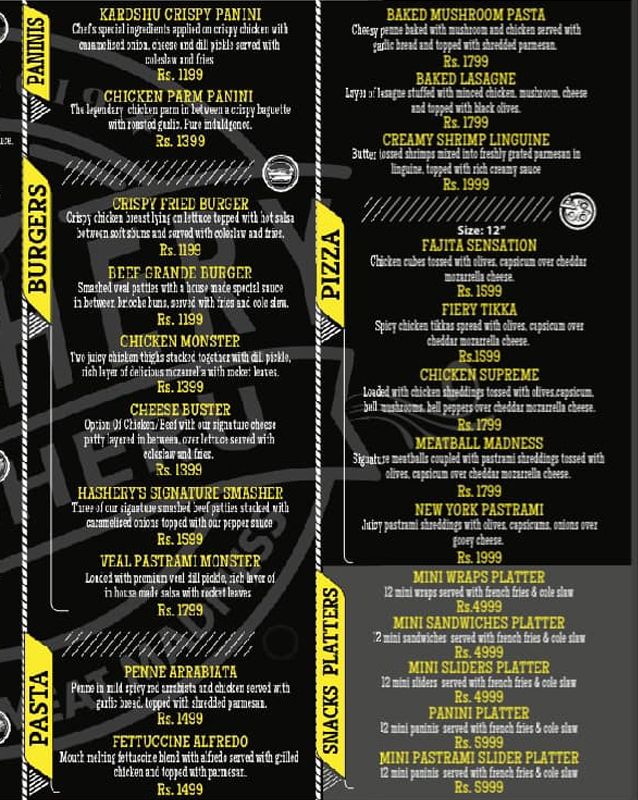 The Hashery By Sheru menu
