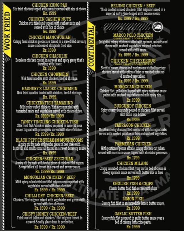 The Hashery By Sheru menu