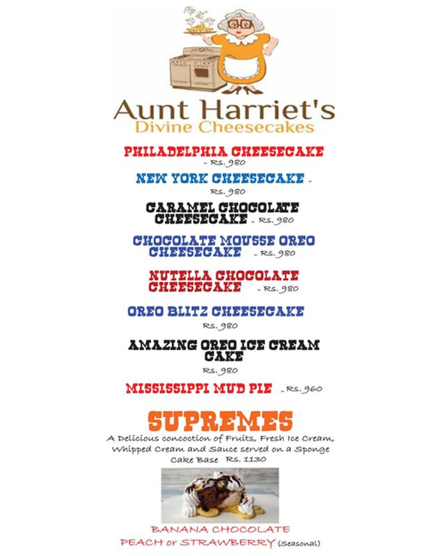 The Hot Spot Cafe menu
