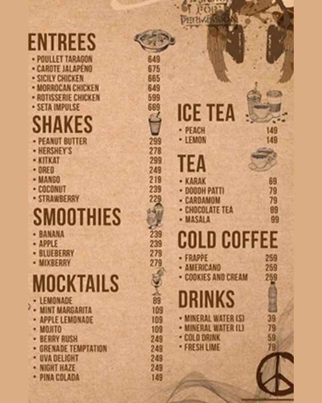 The Joint - Lahore menu