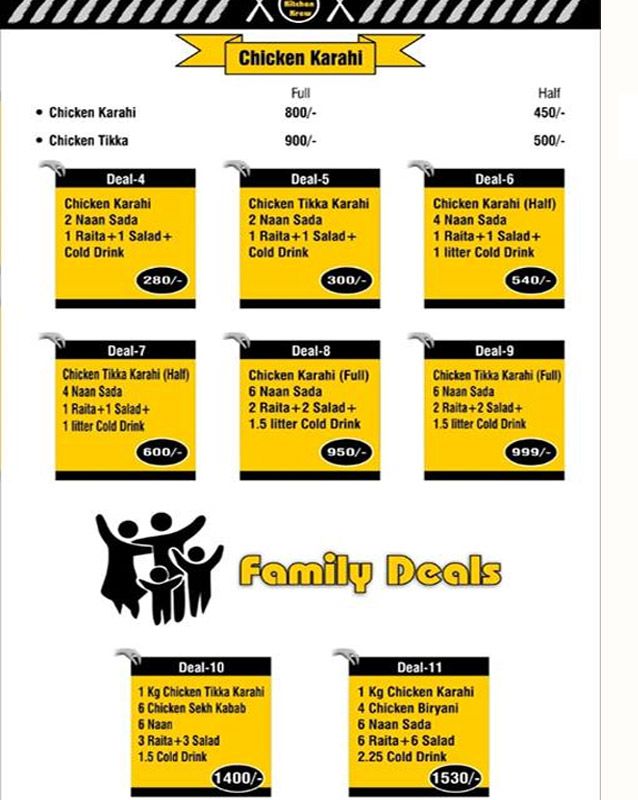 The Kitchen Krew menu