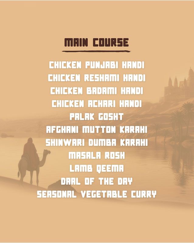 The Lost Tribe menu