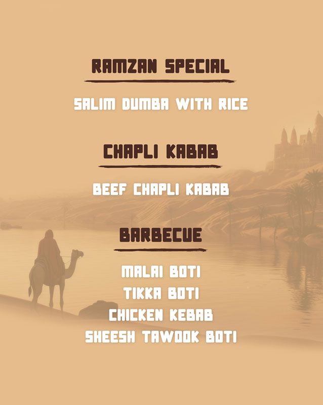 The Lost Tribe menu