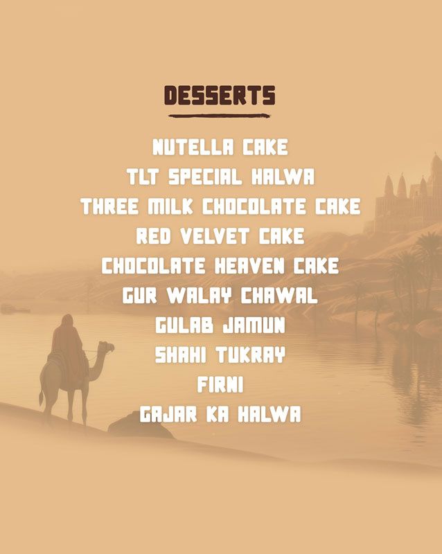 The Lost Tribe menu