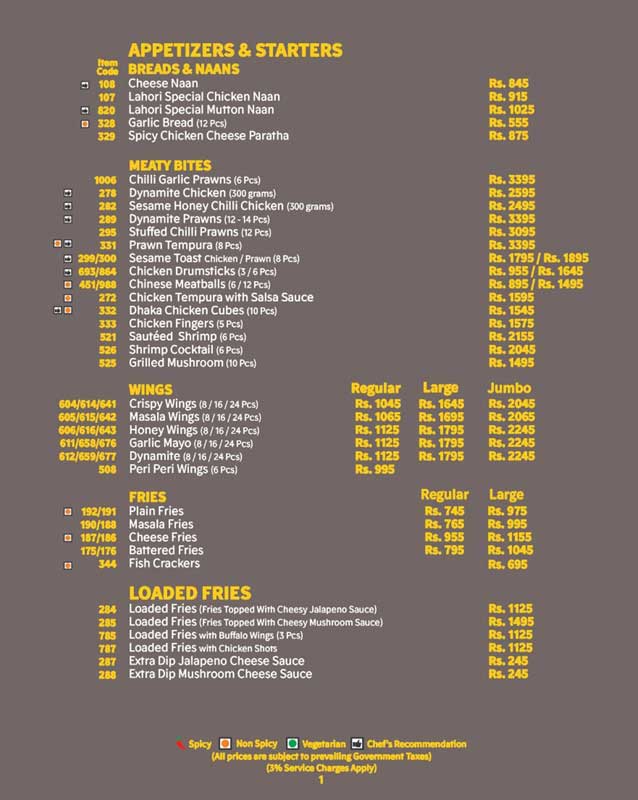 The Monal menu