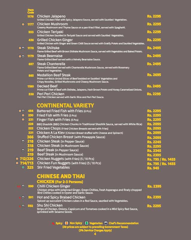 The Monal menu
