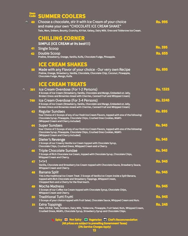 The Monal menu