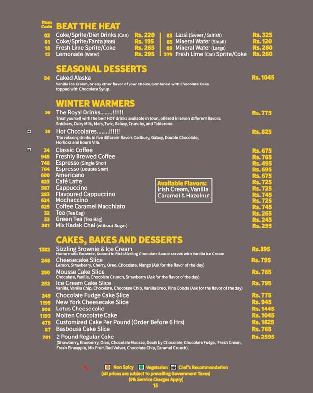 The Monal menu