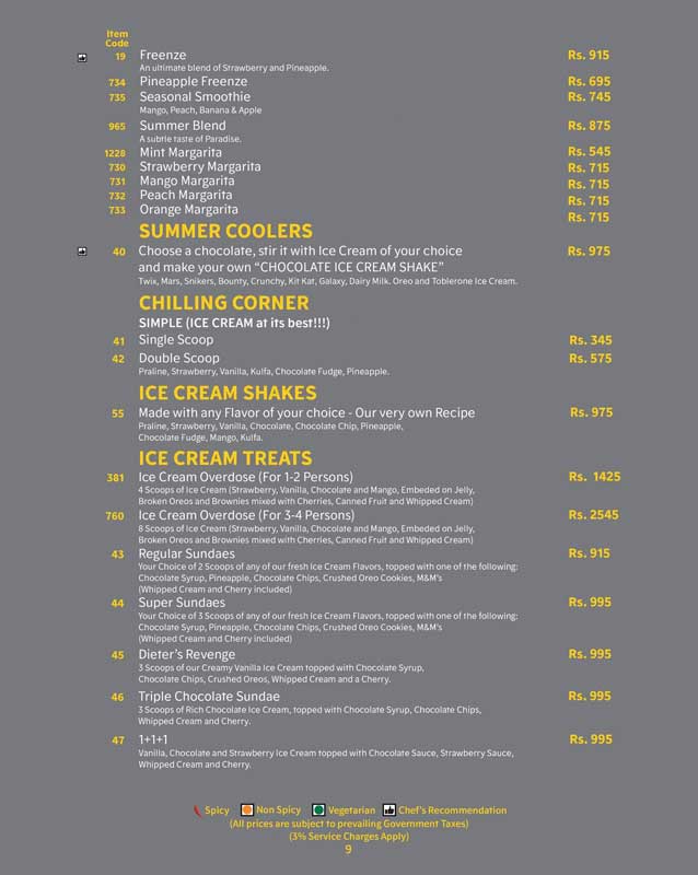 The Monal menu